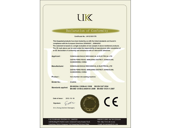 EG400A CE certificate
